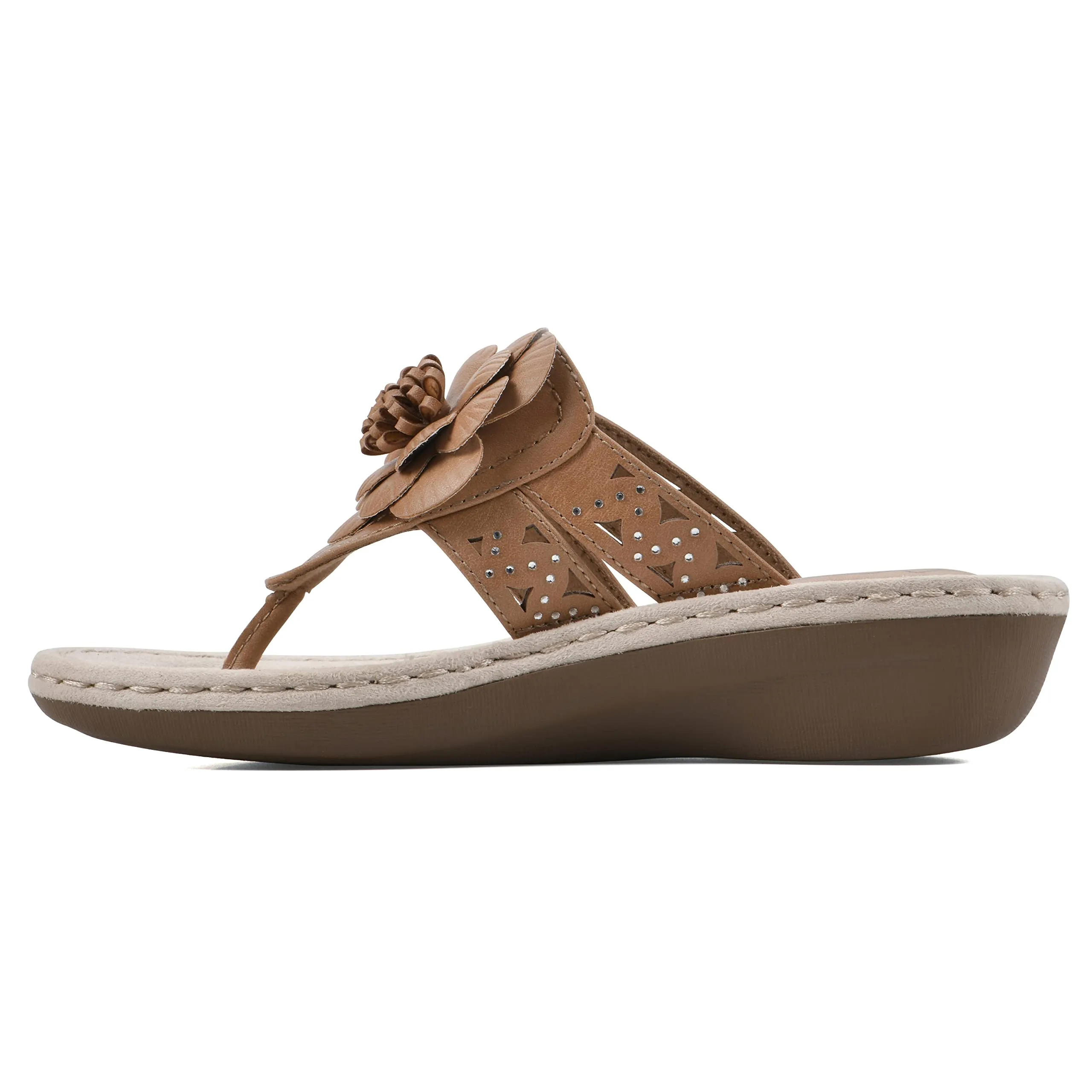 CLIFFS BY WHITE MOUNTAIN Shoes CYNTHIA Women's Sandal, TAN/SMOOTH, 9 M