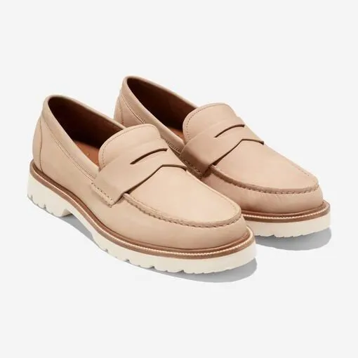 Cole Haan Men's American Classics Penny Loafer Sesame Nubuck Egret EVA C36859