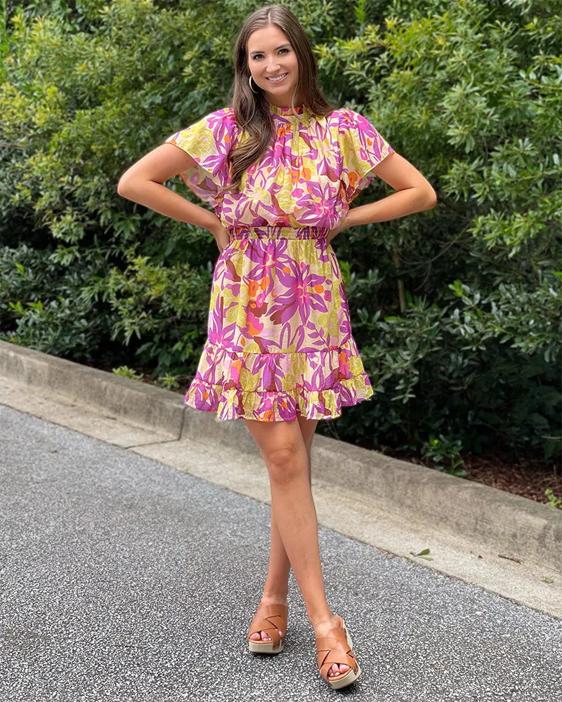 Corley Floral Print Dress