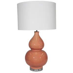 Countess Ceramic Base Table Lamp - Papaya