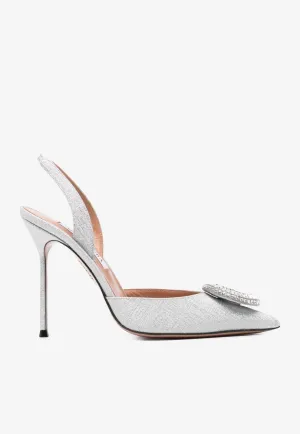 Crystal Hoop 105 Slingback Pumps