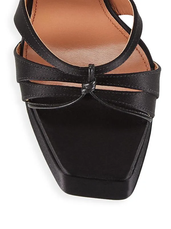 D'ACCORI Sienna satin platform mules