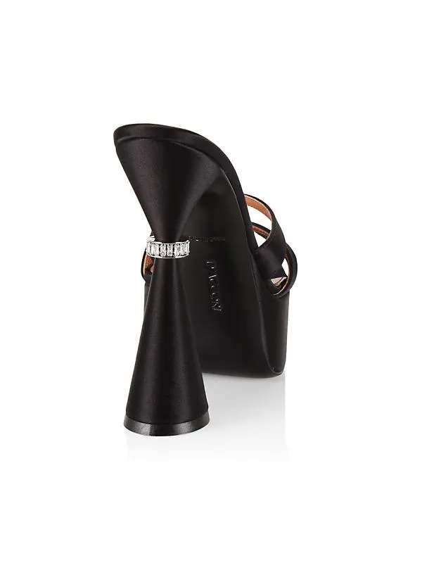 D'ACCORI Sienna satin platform mules