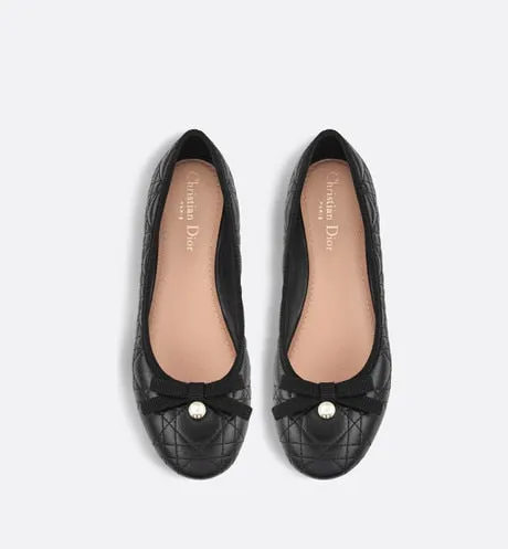 Dior Ballet Flat • Black Quilted Cannage Calfskin