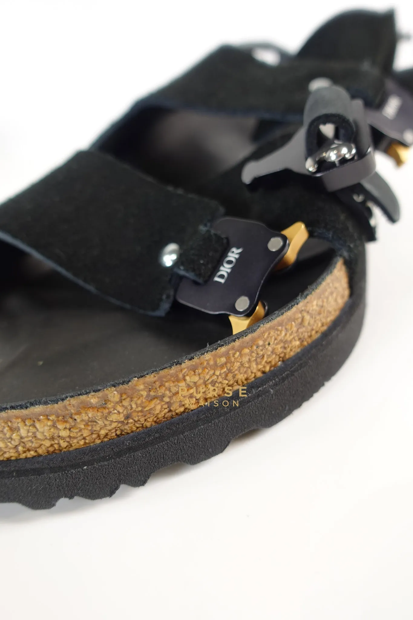 Dior x Birkenstock Milano Sandals in Black Smooth Calf Leather Size 43 (29cm)