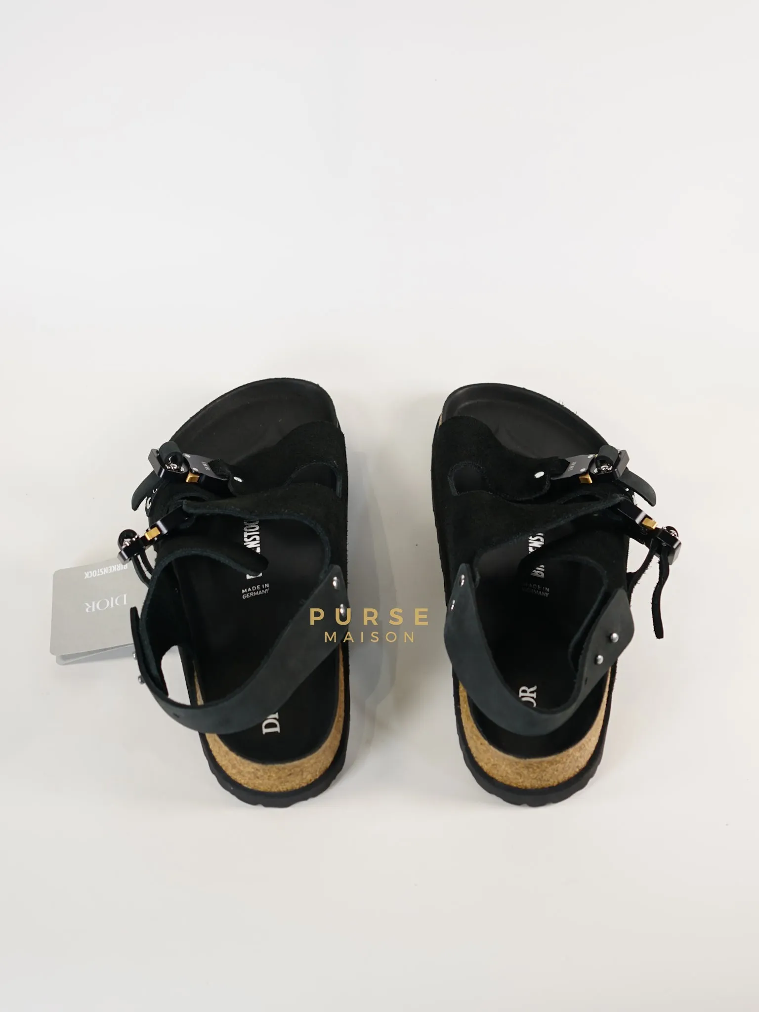Dior x Birkenstock Milano Sandals in Black Smooth Calf Leather Size 43 (29cm)