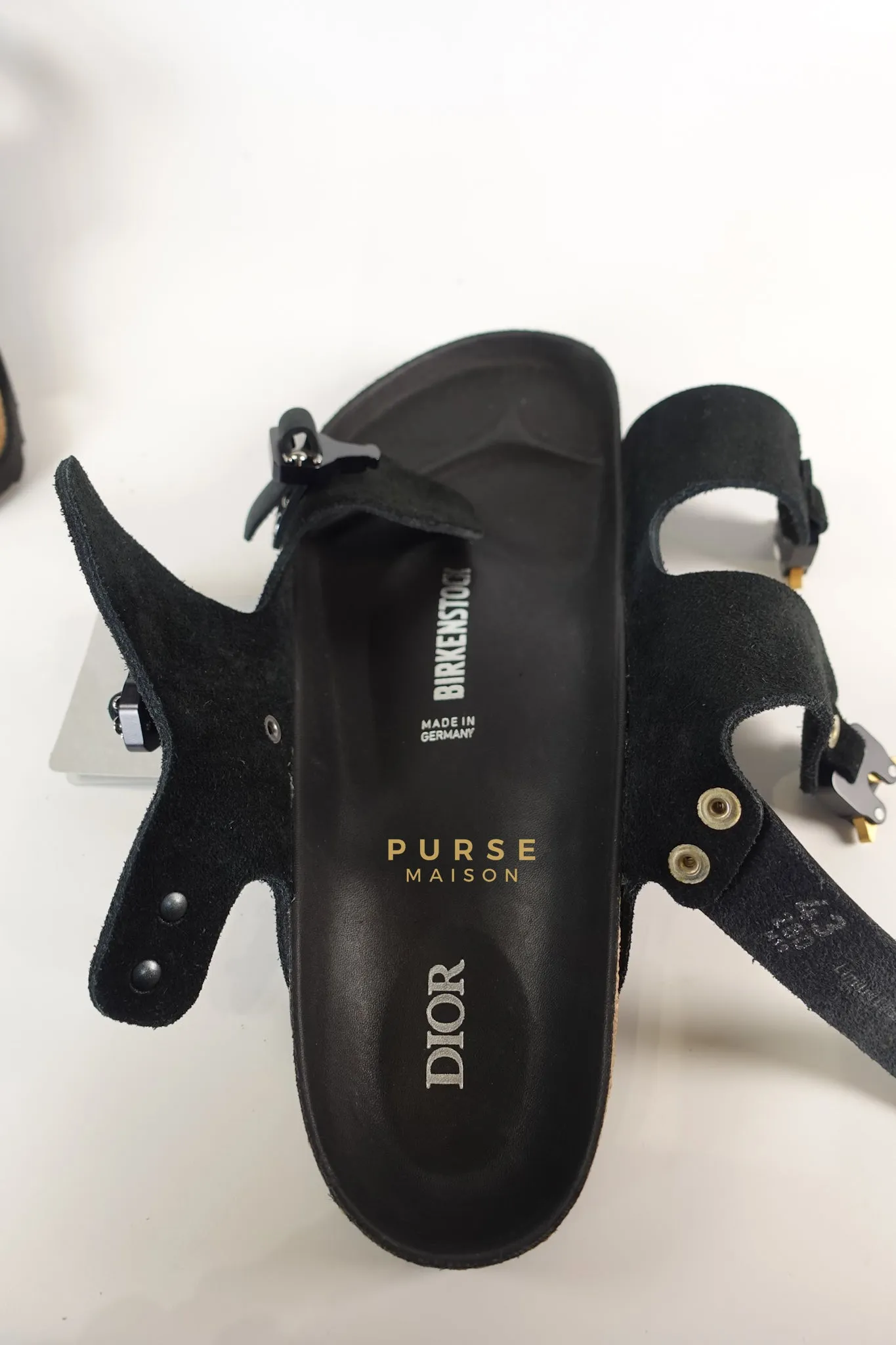 Dior x Birkenstock Milano Sandals in Black Smooth Calf Leather Size 43 (29cm)