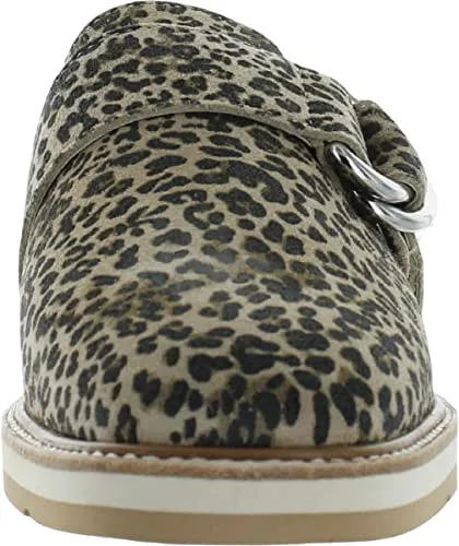 Dolce Vita Women's Verna Mule, TAN/Black Dusted Leopard Suede, 8