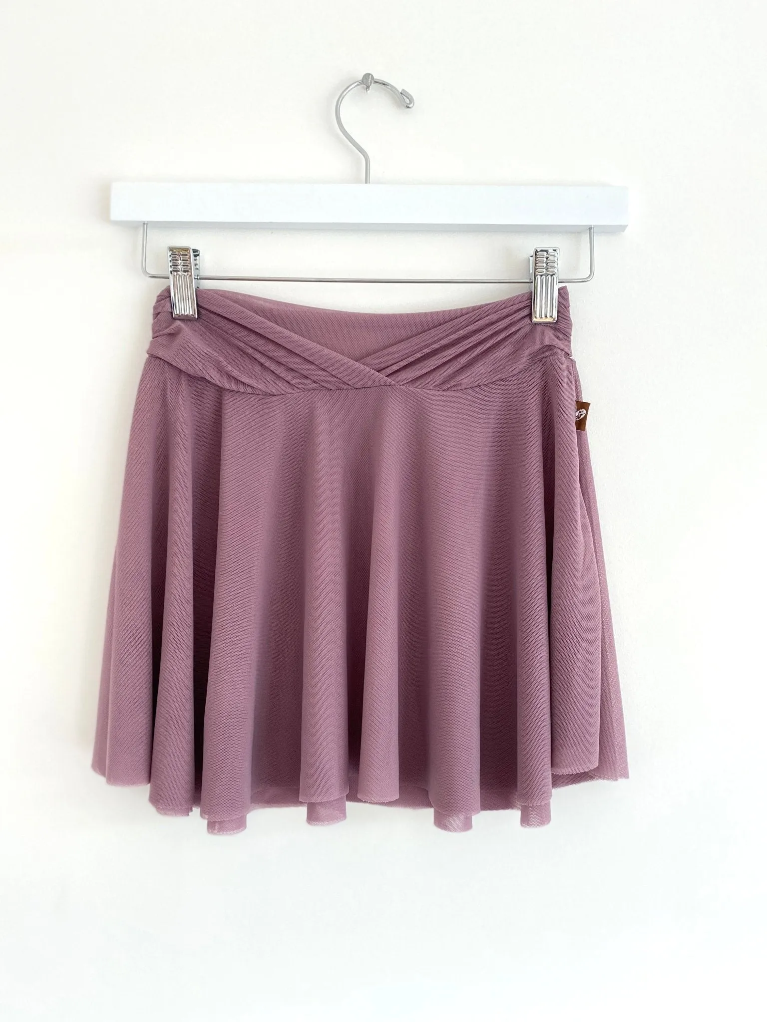 Double Layer Mesh Dance Skirt -  Purple