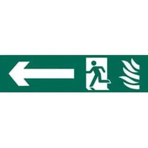 Draper Running Man Arrow Left' Safety Sign Dr-73165
