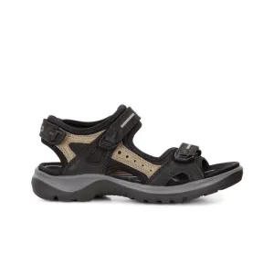 Ecco Women's Yucatan Sandal - Black/Mole/Black