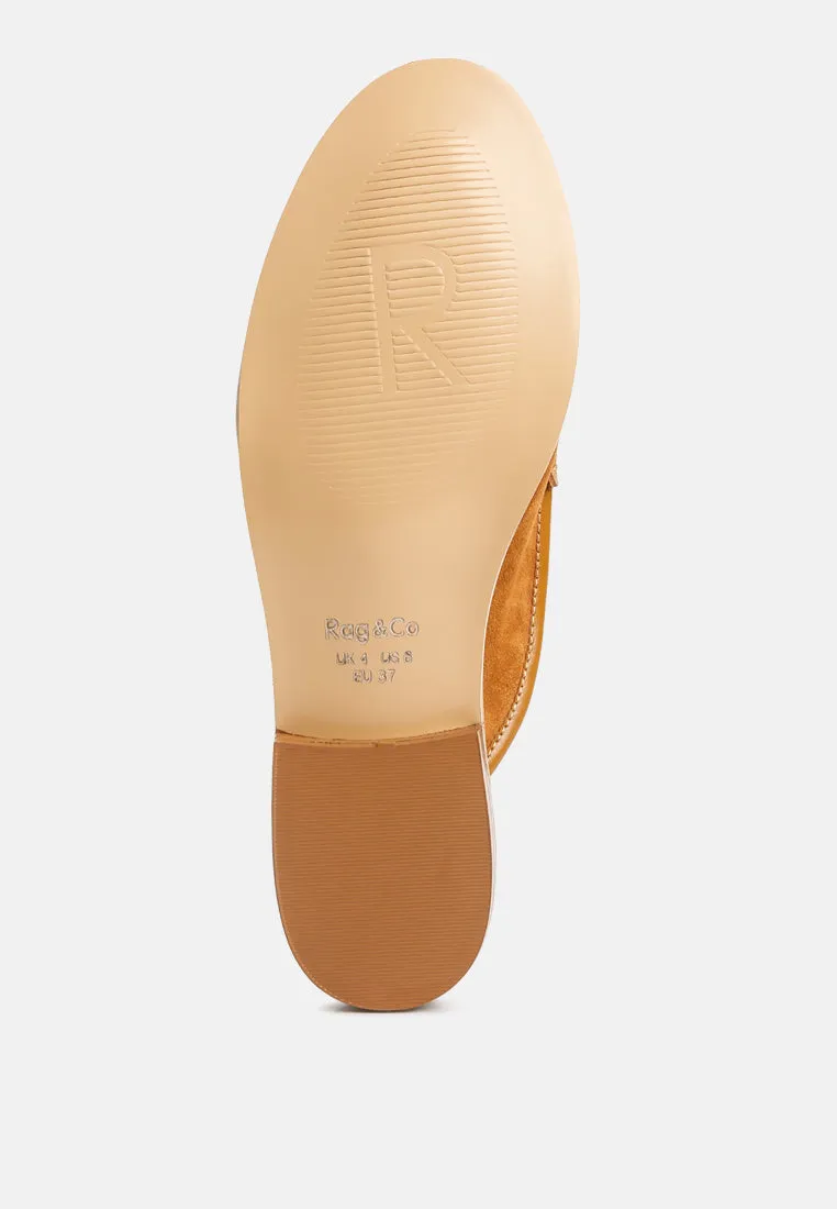 Edmanda Tassle Detail Leather Mules By Ruw