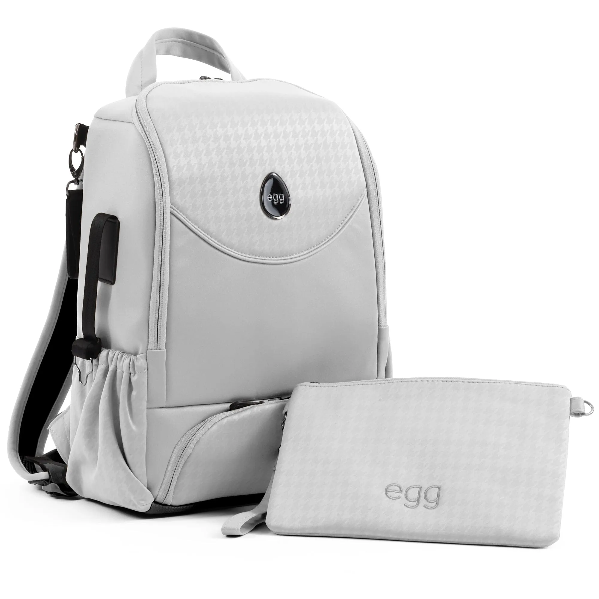 egg3 Luxury Maxi-Cosi Travel System Bundle - Houndstooth Silver