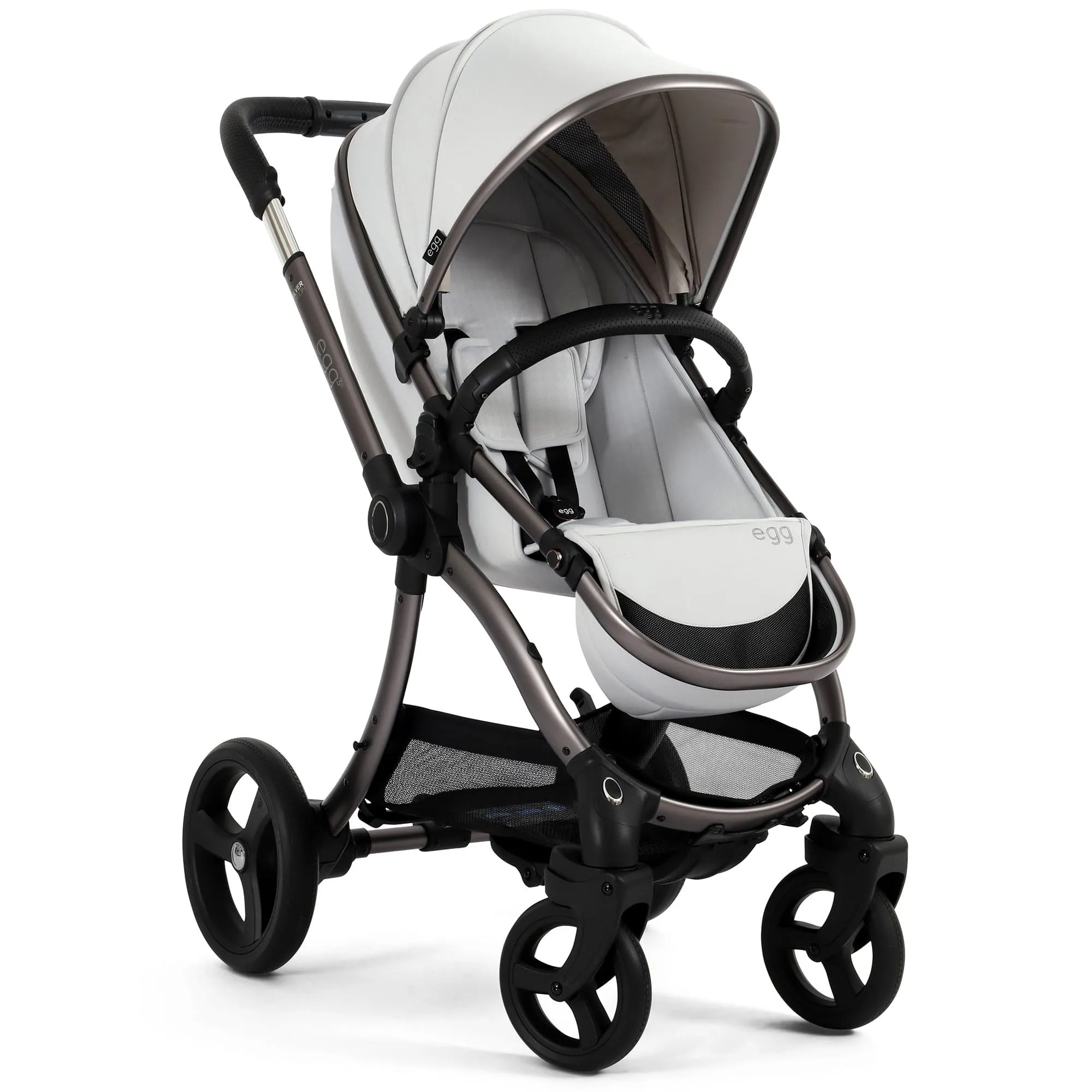 egg3 Luxury Maxi-Cosi Travel System Bundle - Houndstooth Silver
