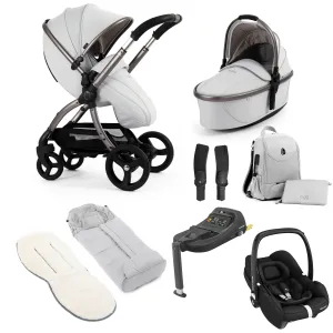egg3 Luxury Maxi-Cosi Travel System Bundle - Houndstooth Silver