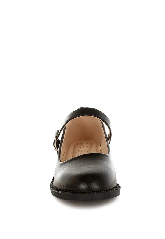 Ejeta  Faux Leather Mary Jane Shoes