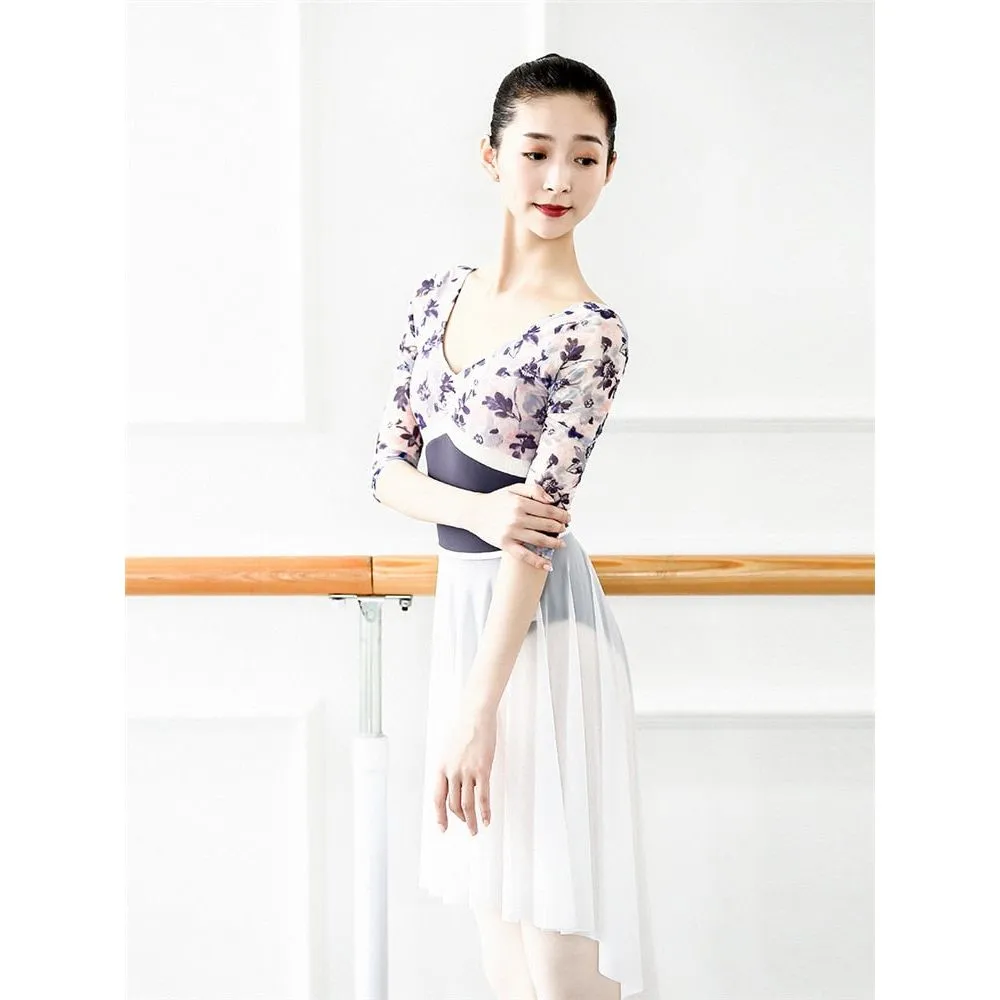 Elegant Vintage Flowers Leotard