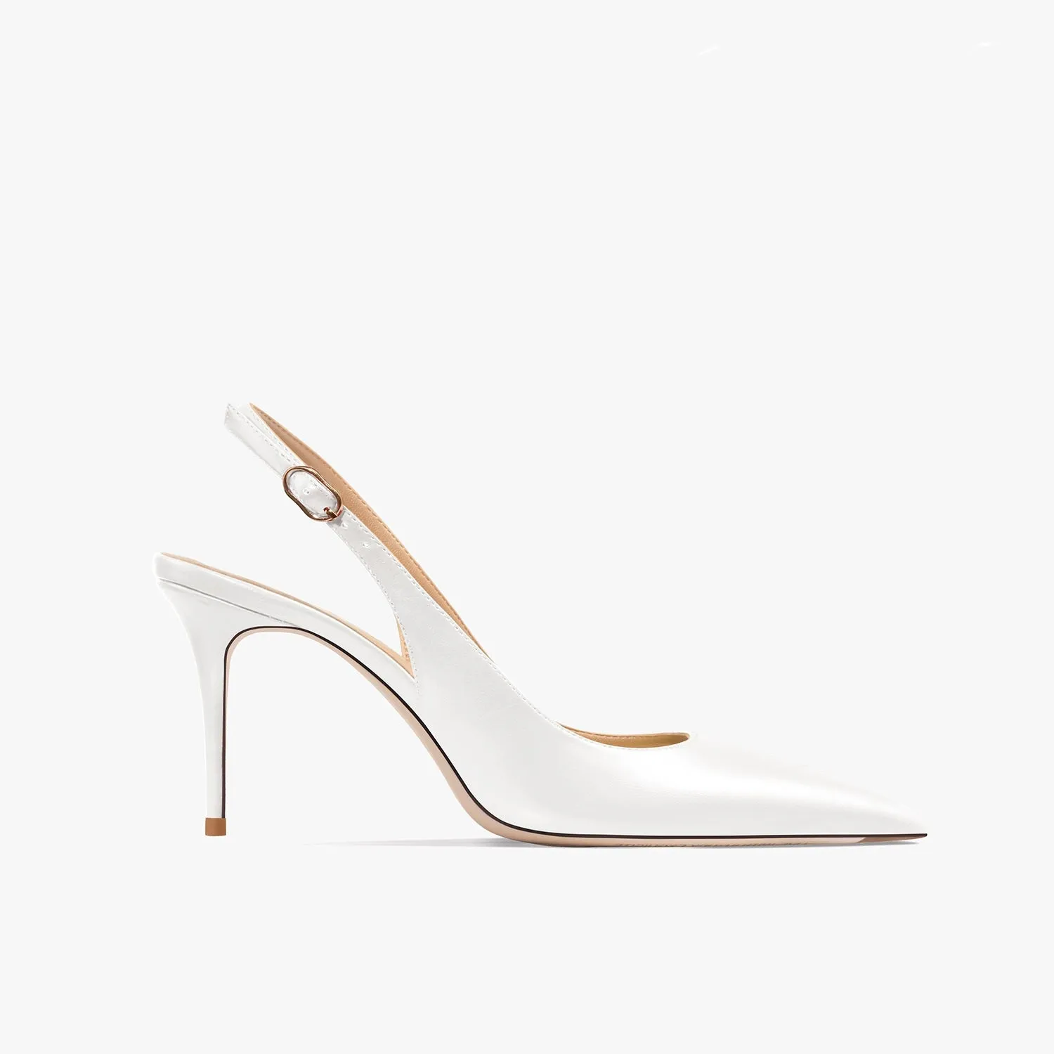 Felicity Matt White Slingback Sandal