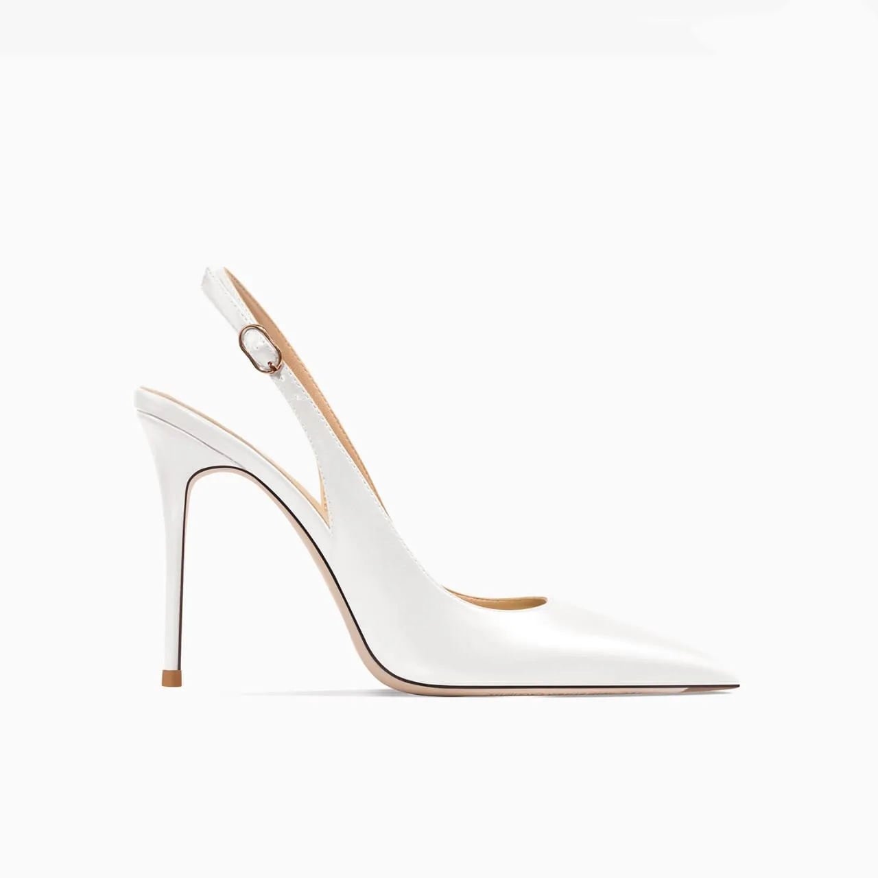 Felicity Matt White Slingback Sandal