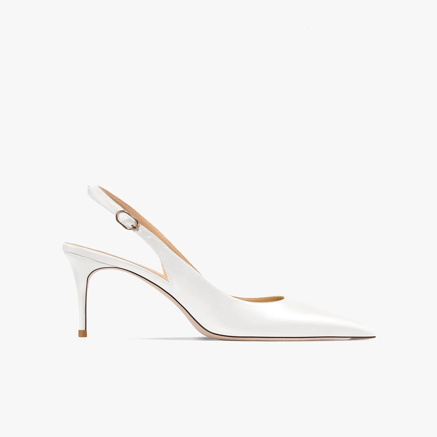 Felicity Matt White Slingback Sandal