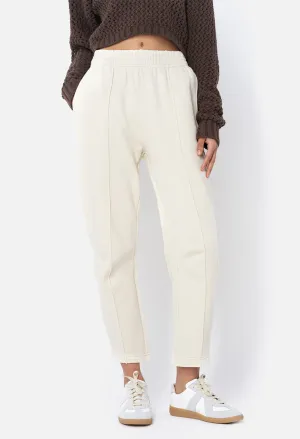 Fleeced Pintuck Sweatpant / Salt