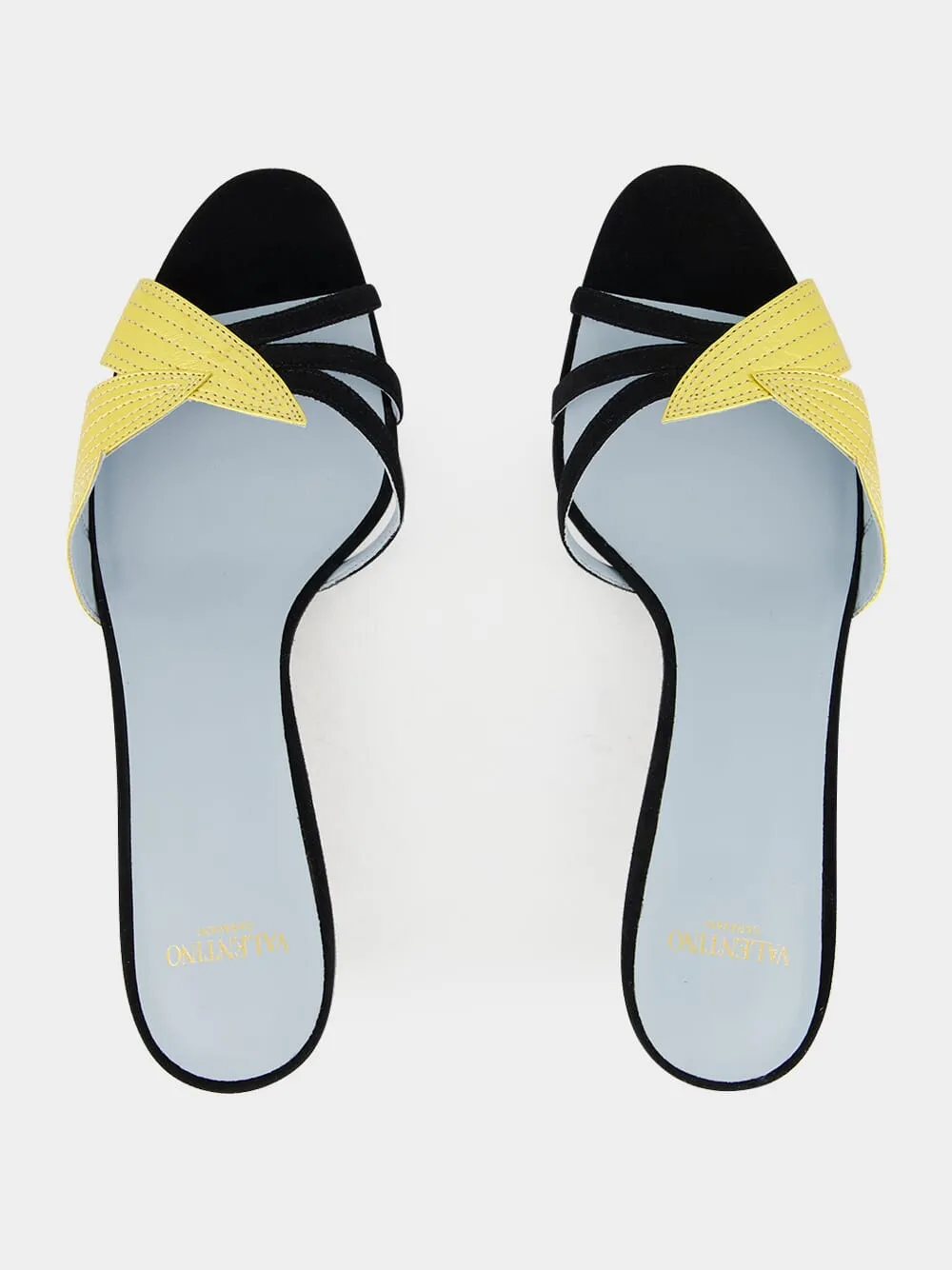 Foliefoliage Gold Suede Slide Sandal