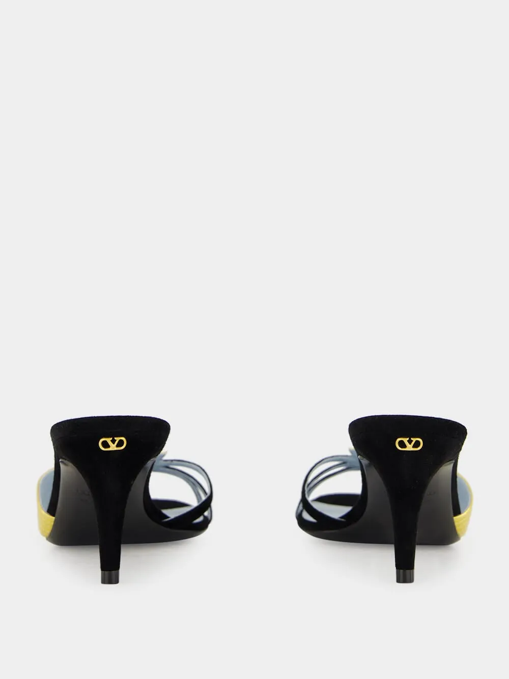 Foliefoliage Gold Suede Slide Sandal