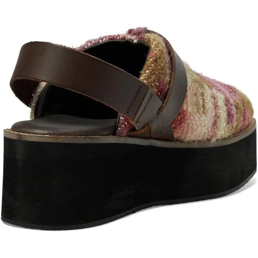 Free People Shoes Astrid Mulberry Mix Platform Mules