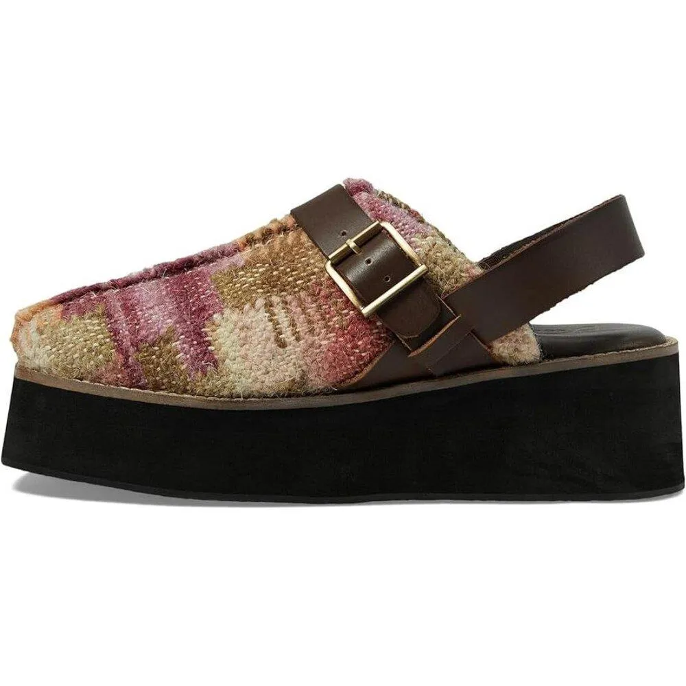 Free People Shoes Astrid Mulberry Mix Platform Mules