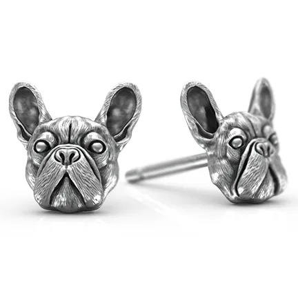 French Bulldog Breed Jewelry Puppy Face Earring Studs