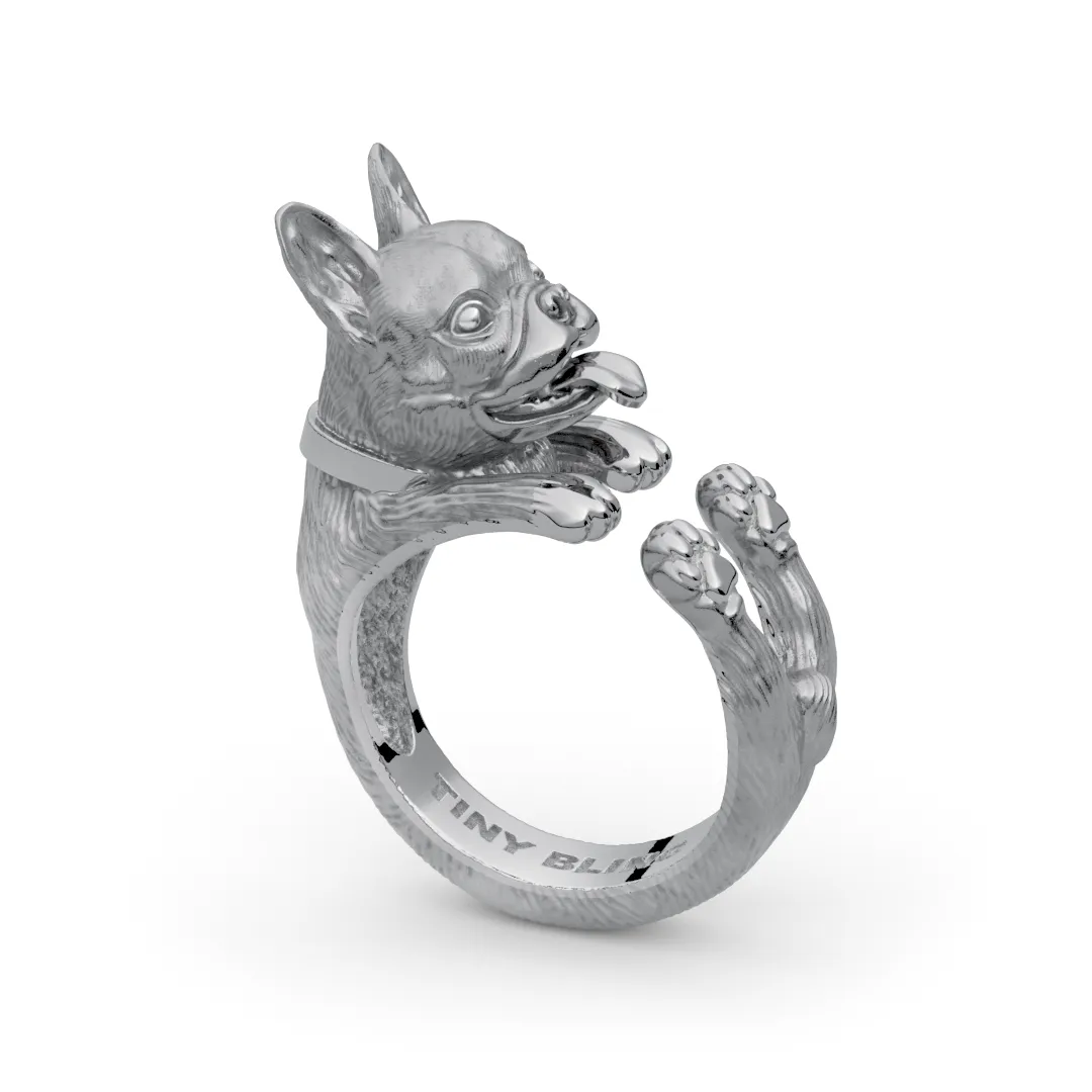 FRENCH BULLDOG Cuddle Wrap Ring