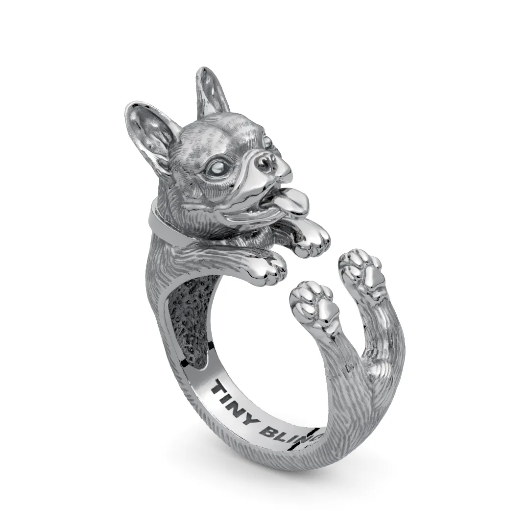 FRENCH BULLDOG Cuddle Wrap Ring