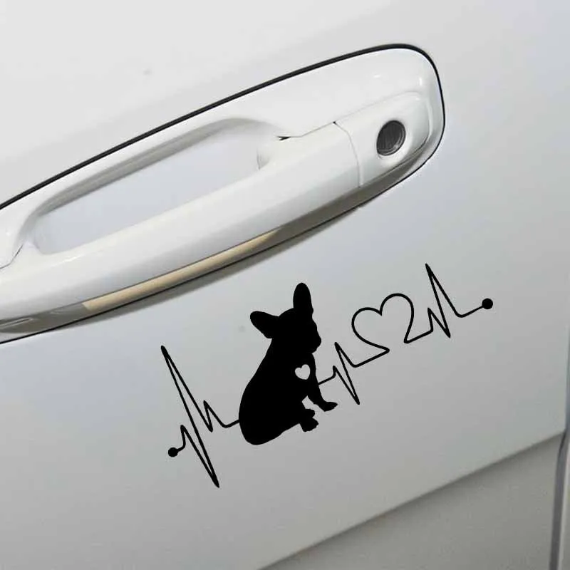 French Bulldog Heart Vinyl Sticker