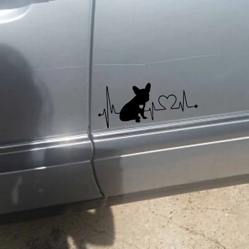 French Bulldog Heart Vinyl Sticker
