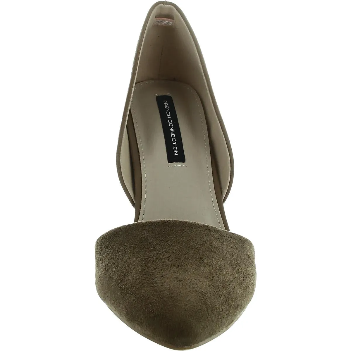 French Connection Womens Mixed Media Vegan Leather D'Orsay Heels