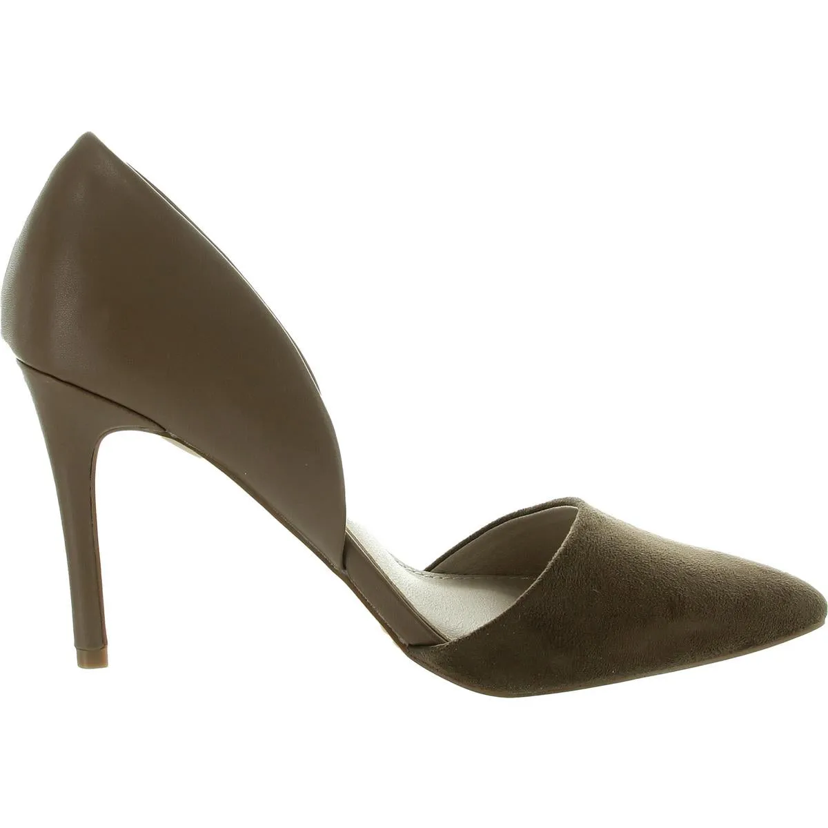 French Connection Womens Mixed Media Vegan Leather D'Orsay Heels