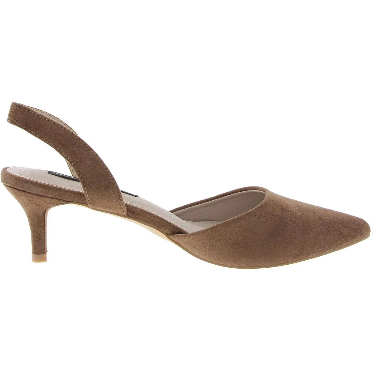 French Connection Womens Solid Vegan Suede  Slingback Heels