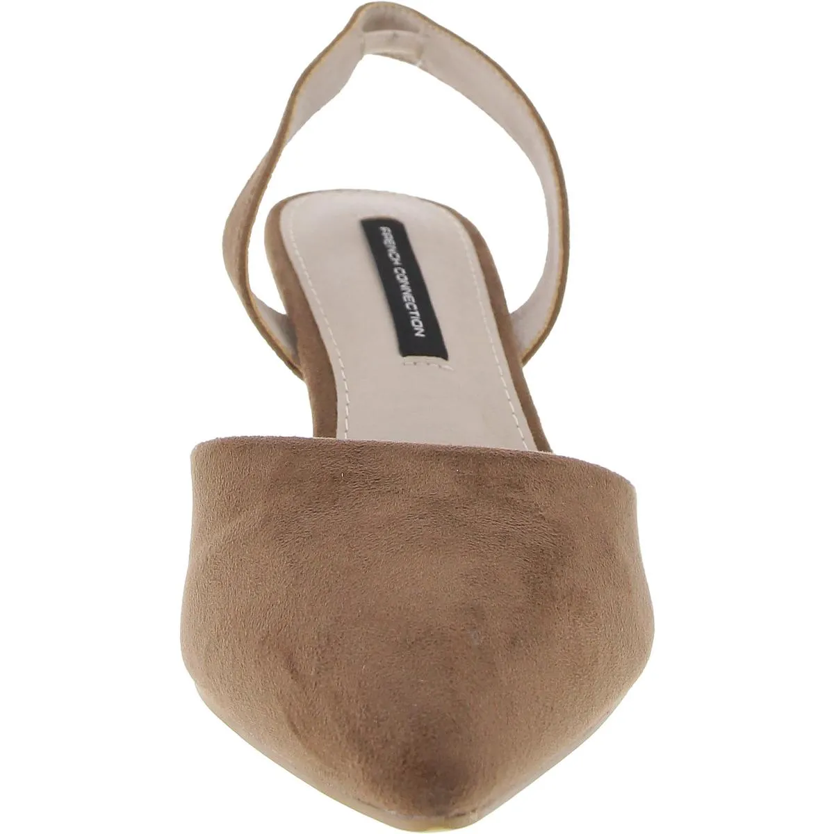 French Connection Womens Solid Vegan Suede  Slingback Heels