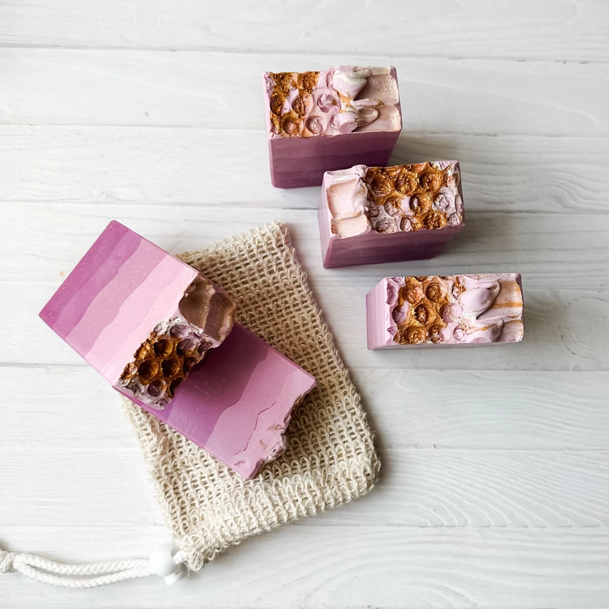 French Lavender   Honey Soap Slice