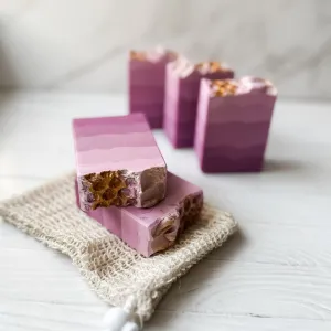 French Lavender   Honey Soap Slice