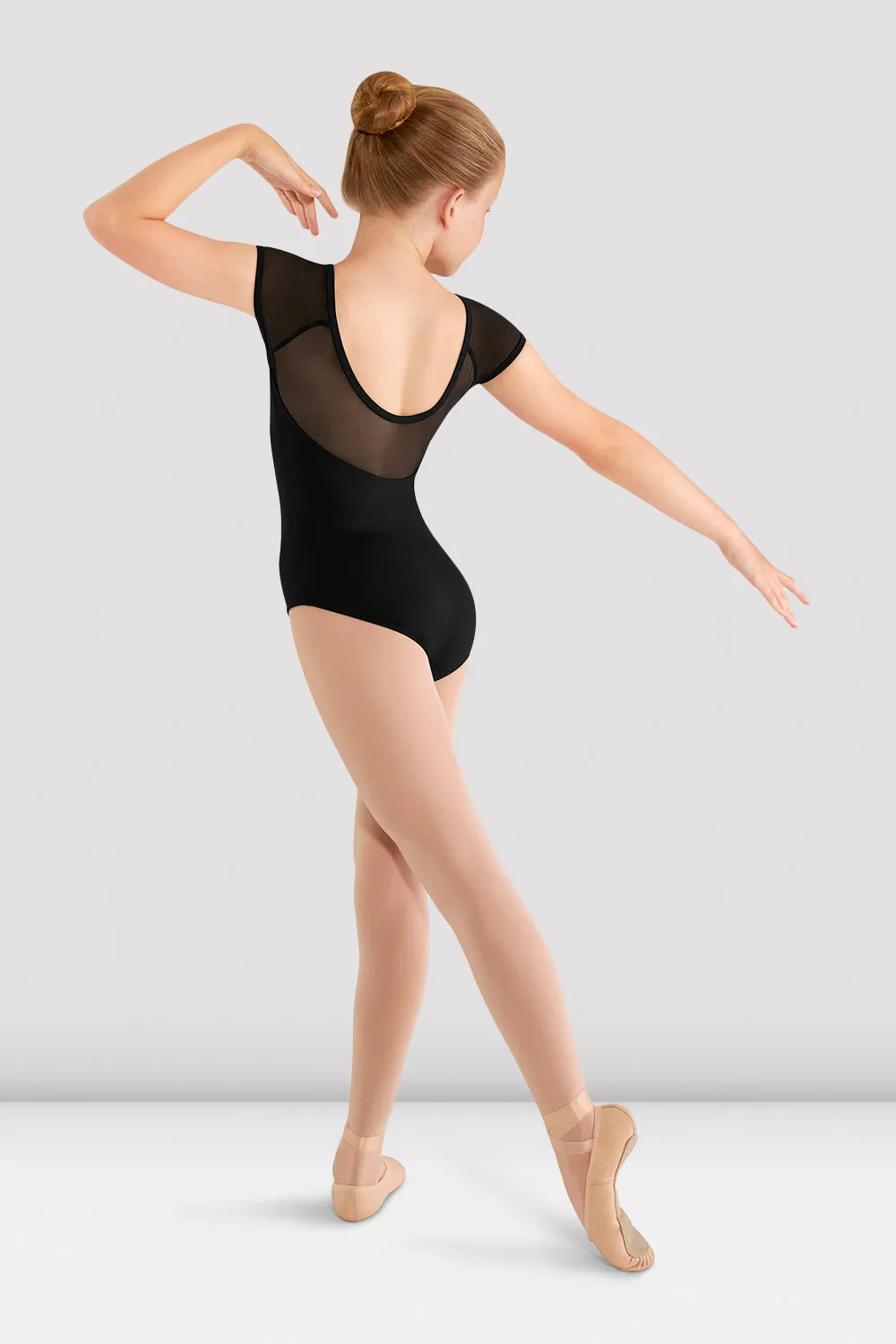Girls Mirella Mesh Cap Sleeve Leotard