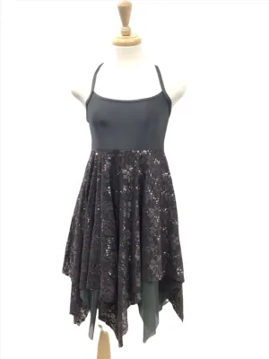 Grey Sparkly Lace Lyrical Dress