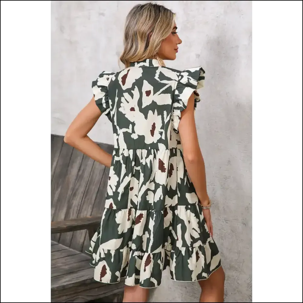Groovy Baby! Needful Things Retro Floral Tiered Mini Dress 🌼