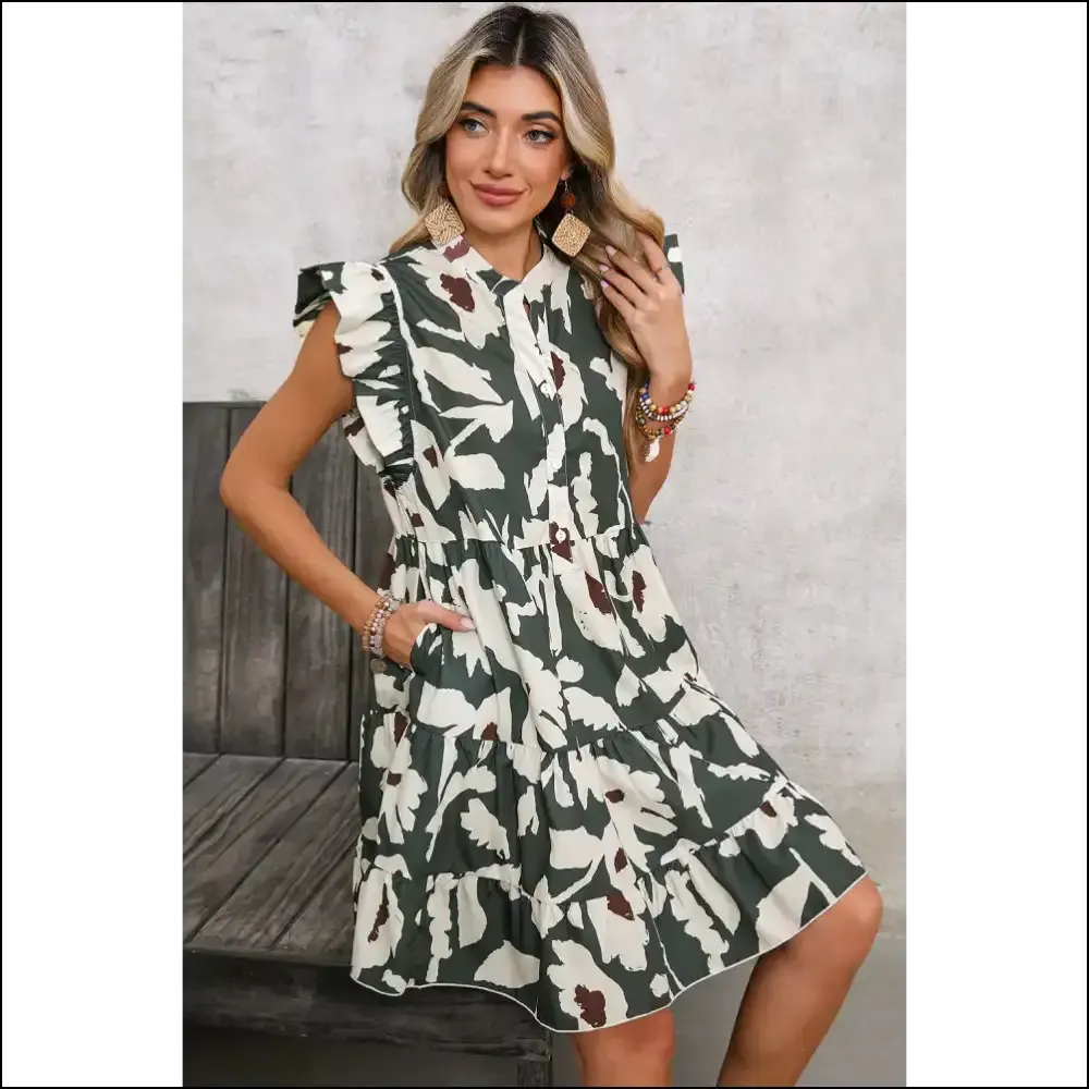 Groovy Baby! Needful Things Retro Floral Tiered Mini Dress 🌼