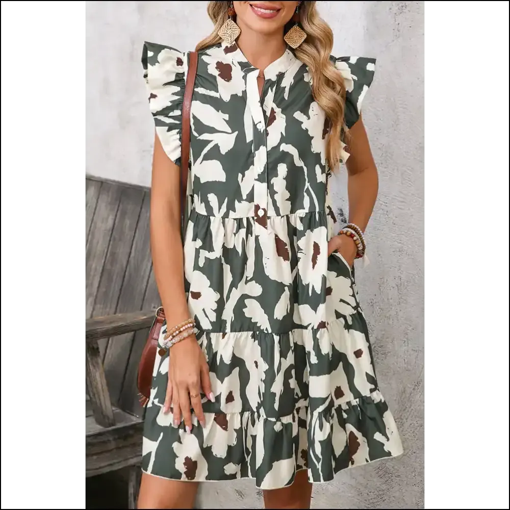 Groovy Baby! Needful Things Retro Floral Tiered Mini Dress 🌼
