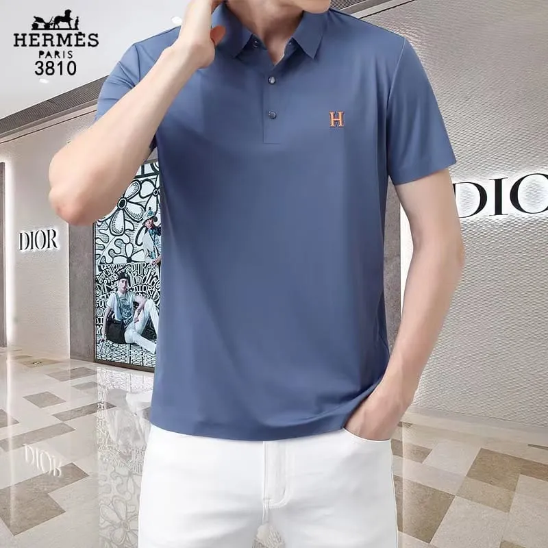 HERMES || Cotton Pique Talsworth Short Sleeve Polo T-Shirt