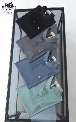 HERMES || Cotton Pique Talsworth Short Sleeve Polo T-Shirt