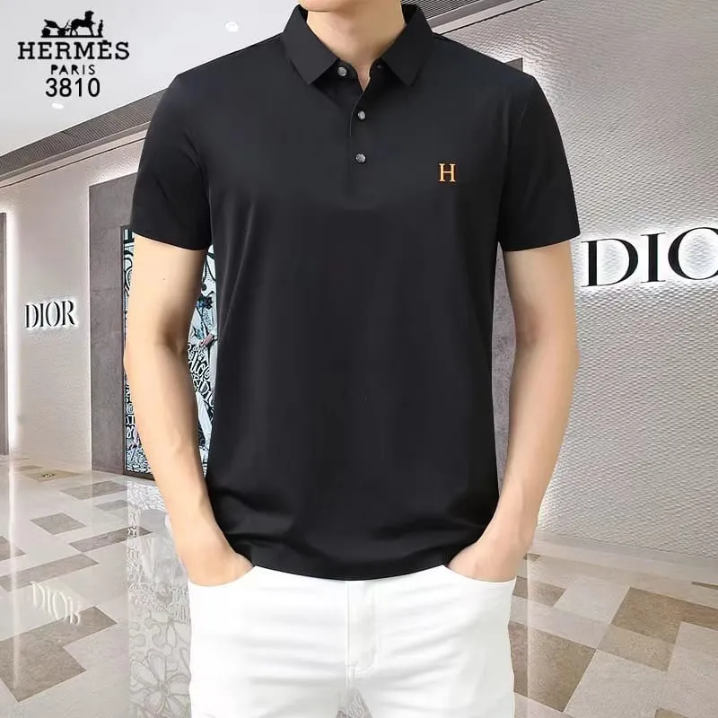 HERMES || Cotton Pique Talsworth Short Sleeve Polo T-Shirt