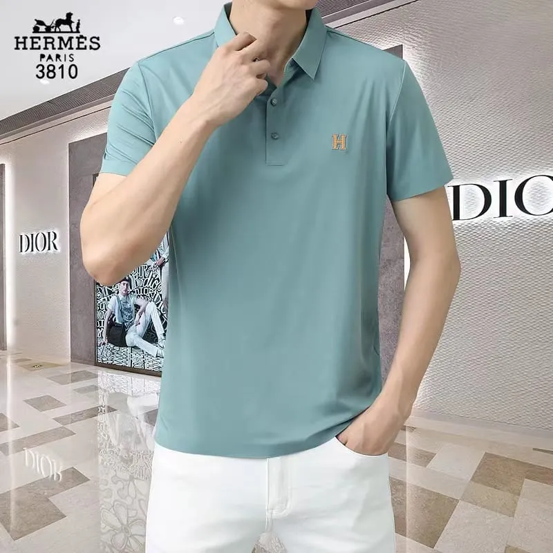 HERMES || Cotton Pique Talsworth Short Sleeve Polo T-Shirt
