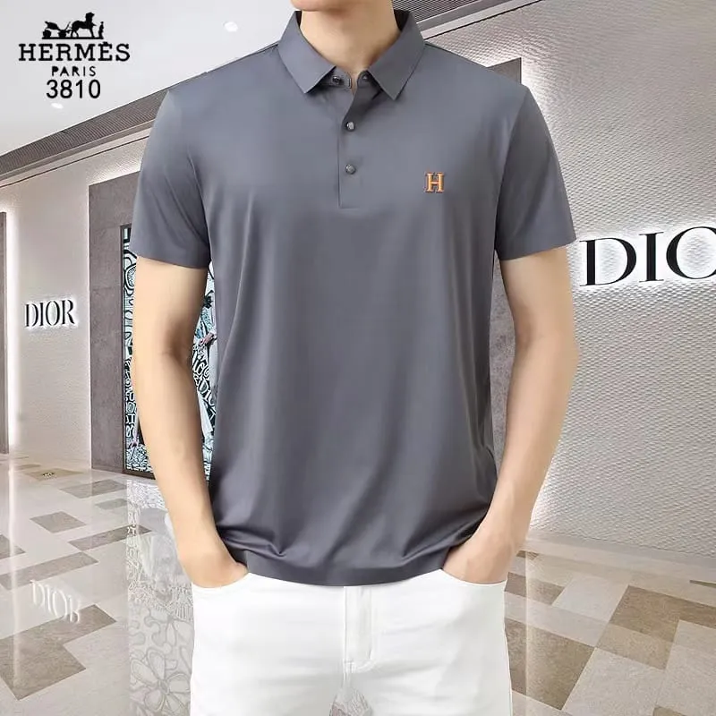 HERMES || Cotton Pique Talsworth Short Sleeve Polo T-Shirt